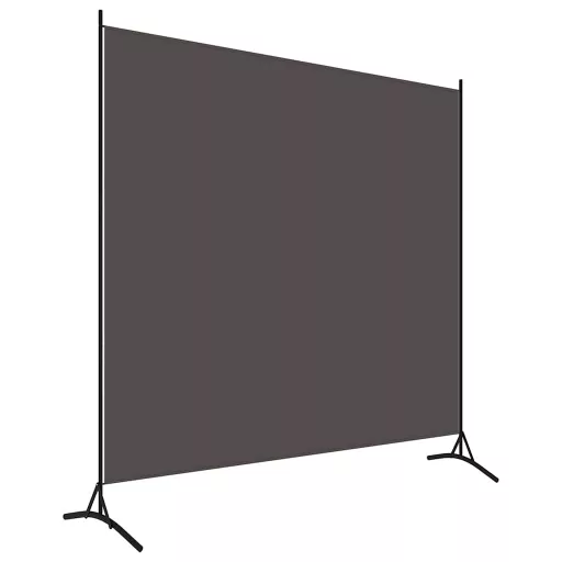 Antracitszürke 1 paneles szövet paraván 175 x 180 cm