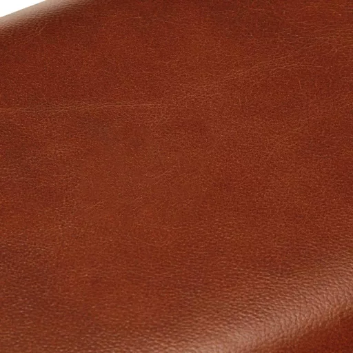 Barna valódi bőr és tömör mangófa tornapad 58 cm