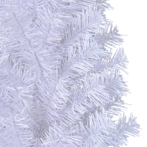 Fehér PVC műkarácsonyfa vastag ágakkal 210 cm