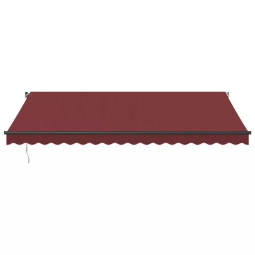 Burgundi vörös kézzel kihúzható napellenző 450 x 350 cm