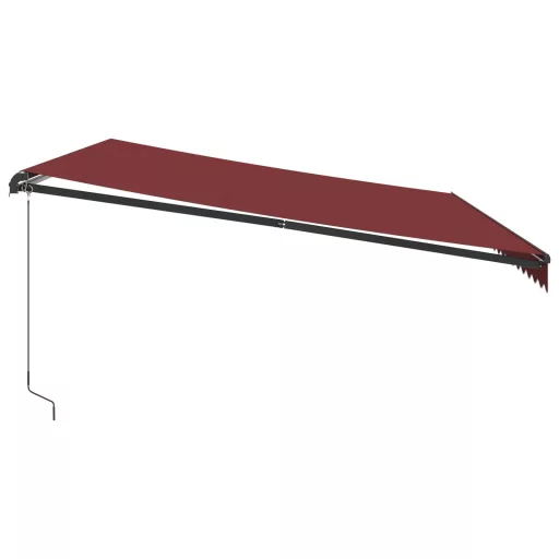 Burgundi vörös kézzel kihúzható napellenző 500 x 350 cm