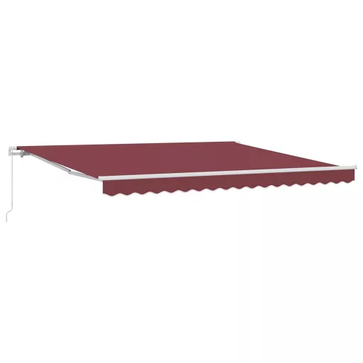 Burgundi vörös kézzel kihúzható napellenző 400 x 300 cm