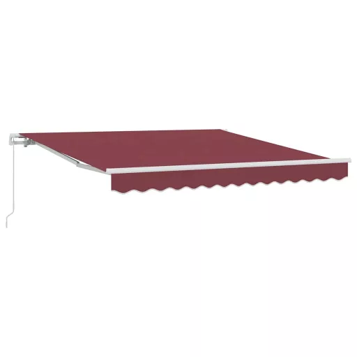 Burgundi vörös kézzel kihúzható napellenző 300 x 250 cm