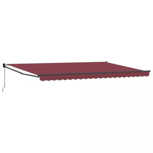 Burgundi vörös kézzel kihúzható napellenző 500 x 300 cm