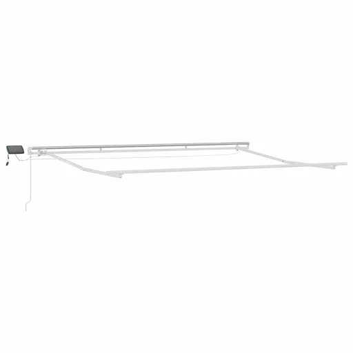 Barna kézzel kihúzható LED-es napellenző 400 x 300 cm