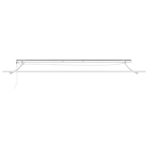 Barna automata kihúzható LED-es napellenző 500 x 300 cm