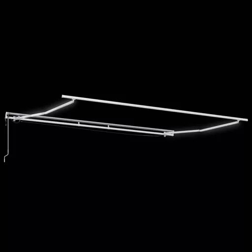 Barna automata kihúzható LED-es napellenző 500 x 300 cm
