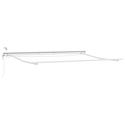 Barna automata kihúzható LED-es napellenző 500 x 300 cm