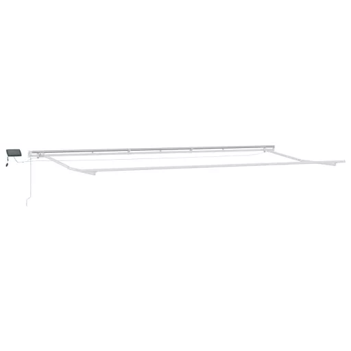 Barna kézzel kihúzható LED-es napellenző 600 x 300 cm