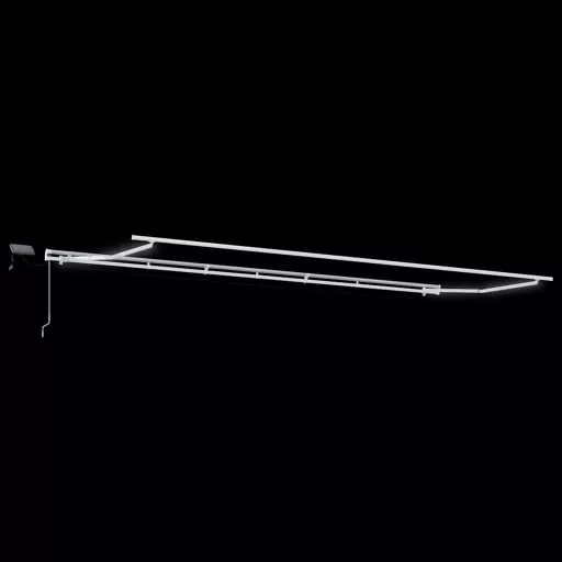 Barna kézzel kihúzható LED-es napellenző 600 x 300 cm