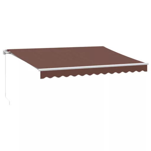 Barna kézzel kihúzható napellenző 350 x 250 cm