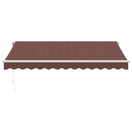 Barna kézzel kihúzható napellenző 350 x 250 cm