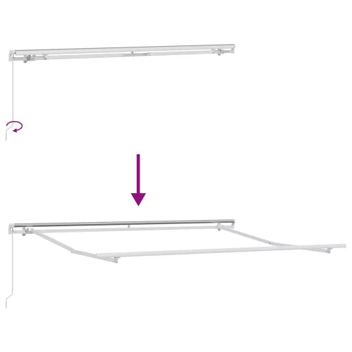 Barna kézzel kihúzható napellenző 300 x 250 cm