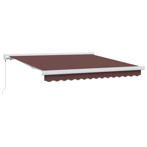 Barna kézzel kihúzható napellenző 300 x 250 cm
