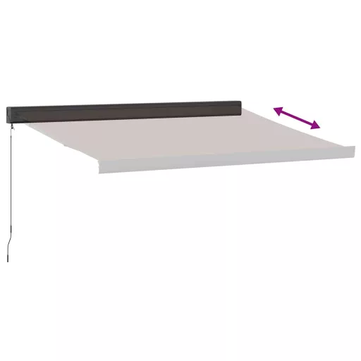 Barna kézzel kihúzható napellenző 350 x 250 cm