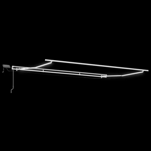 Antracitszürke-fehér LED-es kézi napellenző 400 x 300 cm