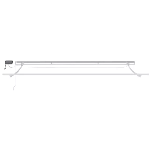Antracitszürke-fehér LED-es kézi napellenző 400 x 300 cm