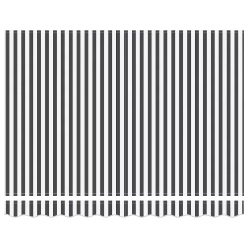 Antracitszürke-fehér kézzel kihúzható napellenző 300 x 250 cm