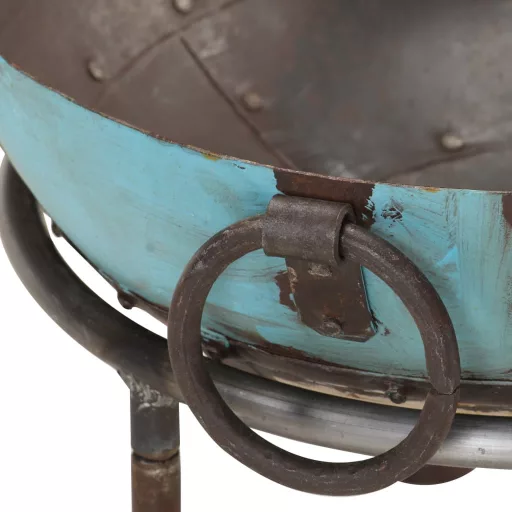 Színes rusztikus vas tűztál Ø 40 cm