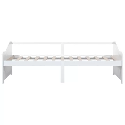 Fehér 3 személyes tömör fenyőfa kanapéágy 90 x 200 cm