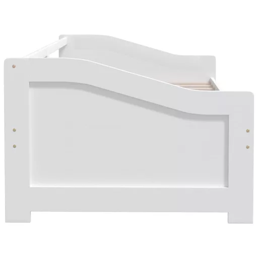 Fehér 3 személyes tömör fenyőfa kanapéágy 90 x 200 cm