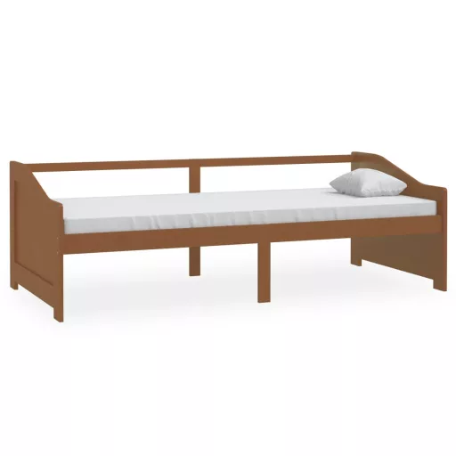 Mézbarna 3 személyes tömör fenyőfa kanapéágy 90 x 200 cm
