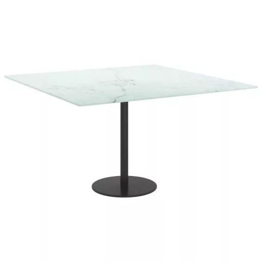 Fehér edzett üveg asztallap márványdizájnnal 70 x 70 cm 6 mm