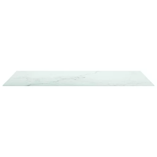 Fehér edzett üveg asztallap márványdizájnnal 120 x 62 cm 8 mm