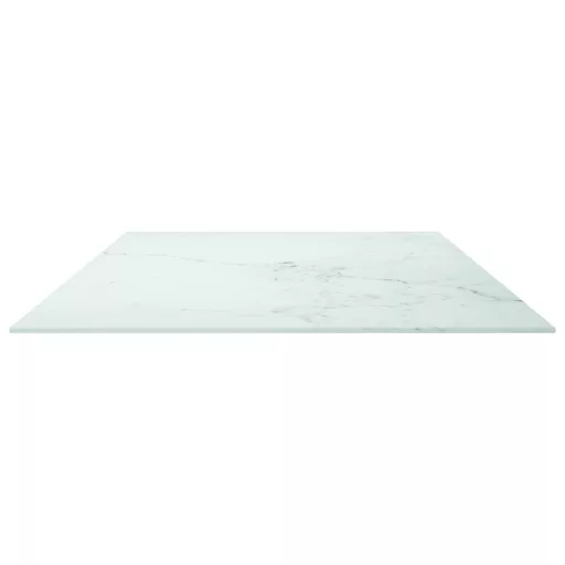 Fehér edzett üveg asztallap márványdizájnnal 120 x 62 cm 8 mm