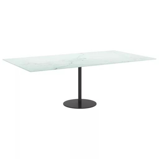 Fehér edzett üveg asztallap márványdizájnnal 120 x 62 cm 8 mm