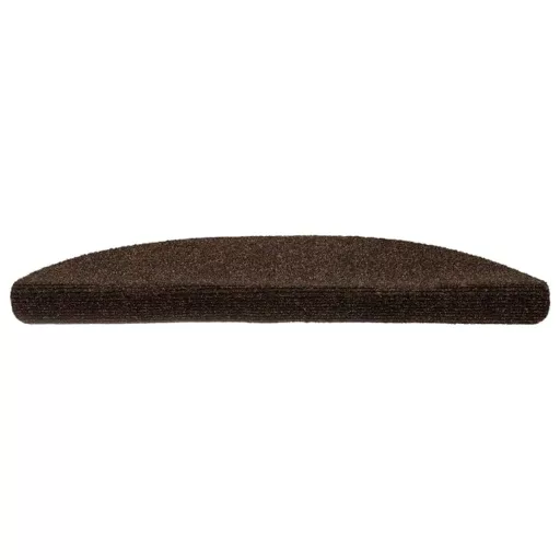 15 db öntapadós lépcsőszőnyeg 56 x 17 x 3 cm barna félkör alakú