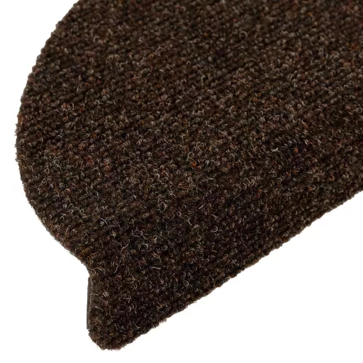 15 db öntapadós lépcsőszőnyeg 56 x 17 x 3 cm barna félkör alakú