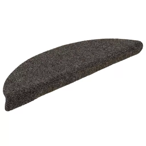 15 db öntapadós lépcsőszőnyeg 56 x 17 x 3 cm antracit félkör alakú