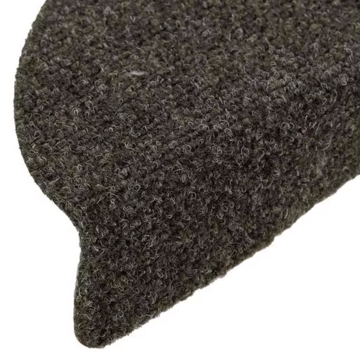 15 db öntapadós lépcsőszőnyeg 56 x 17 x 3 cm antracit félkör alakú
