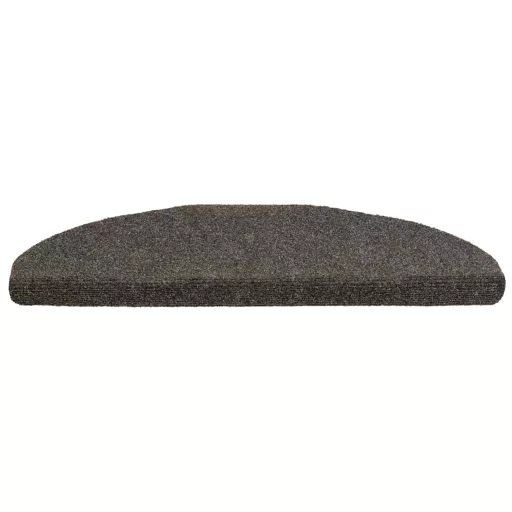 15 db öntapadós lépcsőszőnyeg 65 x 21 x 4 cm antracit színű, félkör alakú, nagy