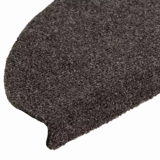 15 db öntapadós lépcsőszőnyeg 65 x 21 x 4 cm antracit színű, félkör alakú, nagy