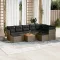 10 részes szürke polyrattan kerti ülőgarnitúra párnákkal