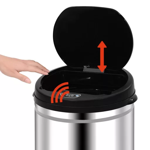 Automata érzékelős rozsdamentes acél szemeteskuka 30 L