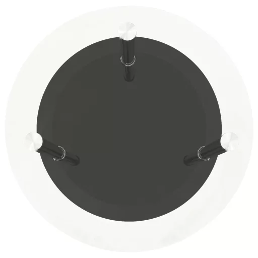 2 szintes átlátszó és fekete edzett üveg kisasztal 38 cm