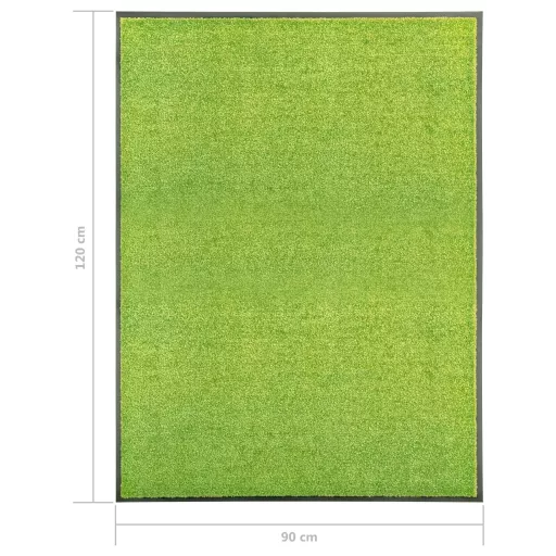 Zöld kimosható lábtörlő 90 x 120 cm
