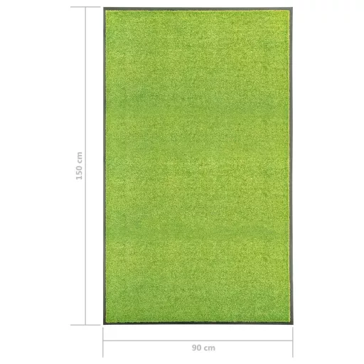 Zöld kimosható lábtörlő 90 x 150 cm