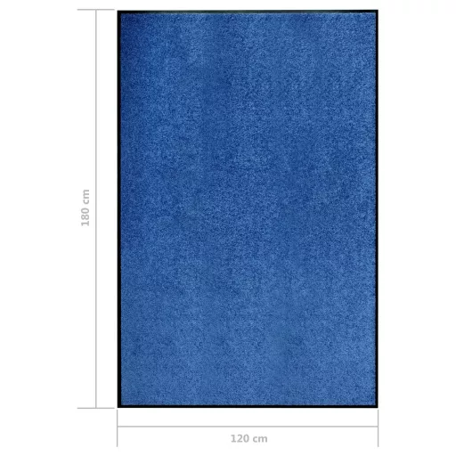 Kék kimosható lábtörlő 120 x 180 cm