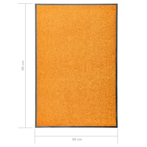 Narancssárga kimosható lábtörlő 60 x 90 cm