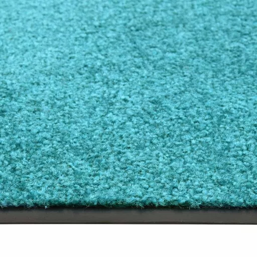 Ciánkék kimosható lábtörlő 60 x 180 cm