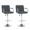 2 db szürke műbőr bárszék