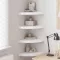 323909  Floating Corner Shelves 4 pcs High Gloss White 35x35x3,8 cm MDF