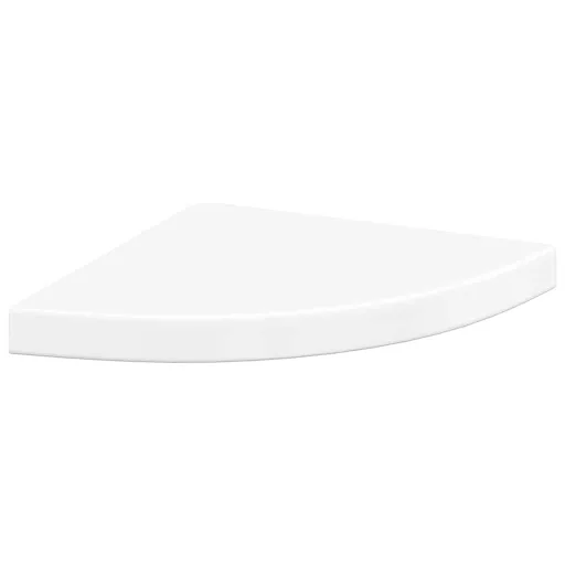323909  Floating Corner Shelves 4 pcs High Gloss White 35x35x3,8 cm MDF