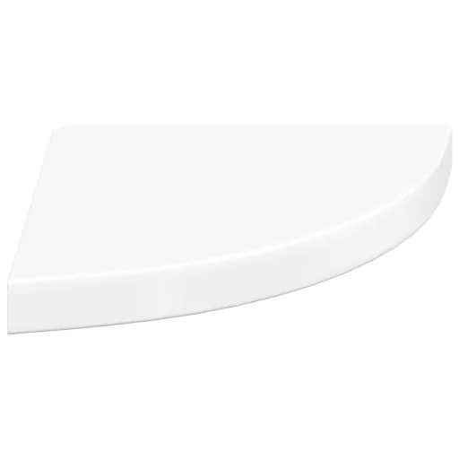 323909  Floating Corner Shelves 4 pcs High Gloss White 35x35x3,8 cm MDF