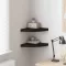 323920  Floating Corner Shelves 2 pcs Black 35x35x3,8 cm MDF