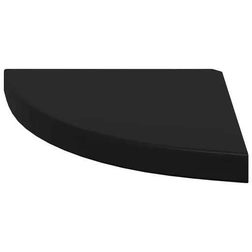 323920  Floating Corner Shelves 2 pcs Black 35x35x3,8 cm MDF